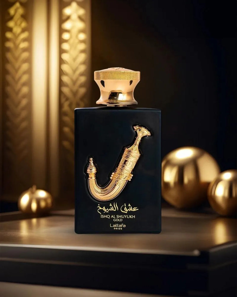 Perfume Masculino Lattafa Ishq Shuyukh Gold 100ml