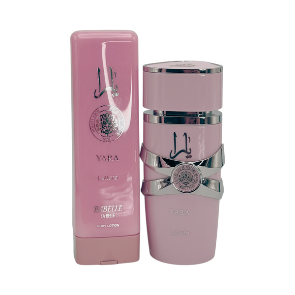 Kit Lattafa – Perfume Feminino Yara Rose EDP 100ml + Creme Corporal 200ml