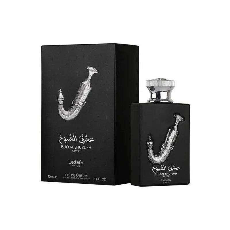 Perfume Masculino Lattafa Ishq Shuyukh Silver 100ml